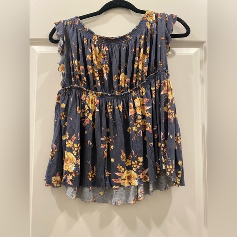 We The Free Free People Off The Shoulder Floral Top